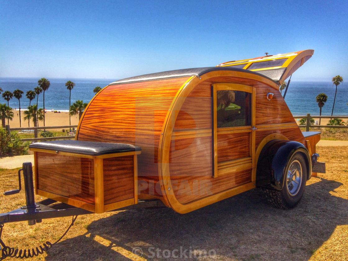 wooden teardrop trailer